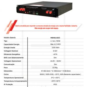 Batería MeterBoost MB48LI82C – 82Ah / 4.2 kWh